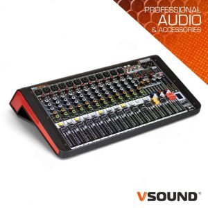 Mesa De Mistura 12 Canais C/ BT/LCD/USB/PC/DSP VSOUND - (VSMIX12PROFX)