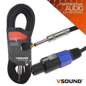 Cabo Pro Speakon 2p Macho / Jack 6.35mm Macho 10m VSOUND - (CPSN235-10)