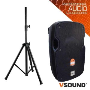Coluna Amplificada 12" USB/BT/SD/BAT MIC S/Fios C/ Suporte - (SOUND-SET-19)