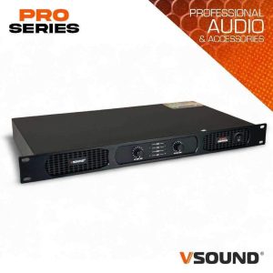 Amplificador Áudio 19" 2x1000W 2 Canais Pro Series VSOUND - (VSDAMP2000)