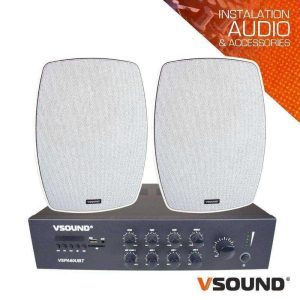 Sistema de Sonorização 120W 12/230V 100V 100m2 VSOUND - (VSPASET120W)