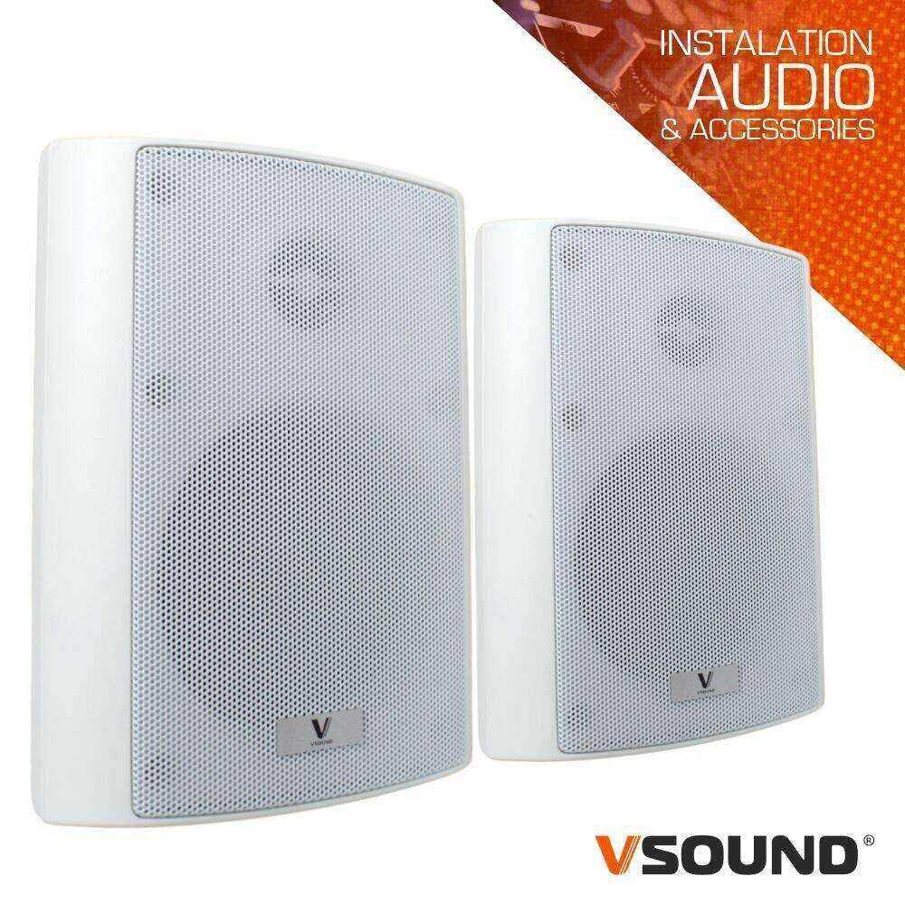 Conjunto De 2 Colunas 8 Ohm 100v Abs 4" 40W Brancas VSOUND - (VSS420W)