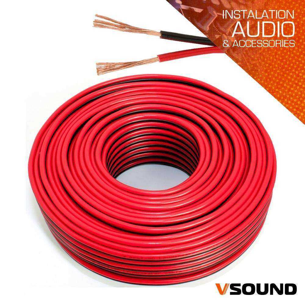 Cabo Coluna 2x0.50mm Preto/Vermelho Paralelo VSOUND - (PCC050V/25)