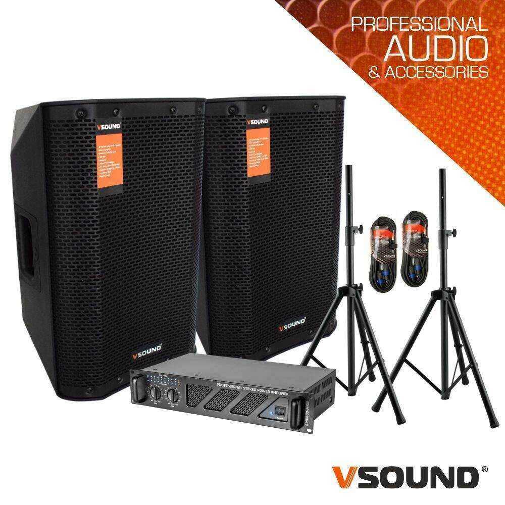 Sistema de Som Amplificado 1200W VSOUND - (SOUND-SET-16)