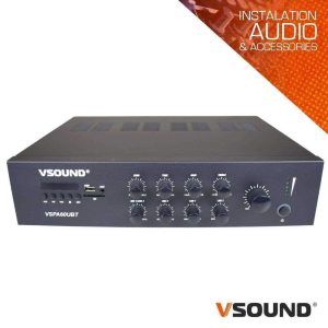 Amplificador PA 12/220V 3 Entr.120W BT/MP3/USB/SD/FM VSOUND - (VSPA60UBT)