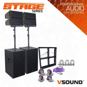 Sistema Som Amplificado P/ Palco Stage Series 9200W VSOUND - (VSSARRAYR6STAGE)