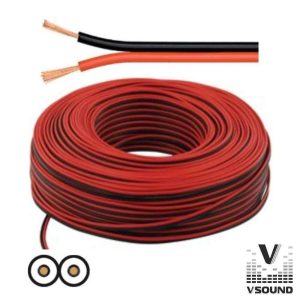 Cabo Coluna 2x0.75mm Preto/Vermelho Paralelo VSOUND - (PCC075V/25)
