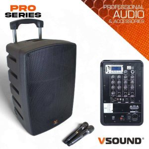 Coluna Amplificada 12" 240W USB/BT/SD/Bat/2xMIC/DSP VSOUND - (VSSPORT12PRO)