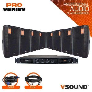 Sistema de Som Amplificado Pro Series 4800W VSOUND - (VSSPRO4000-12)
