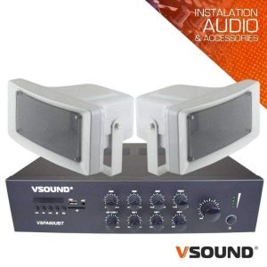 Sistema de Som Amplificado 120W 220V/12V FM/BT/USB/SD VSOUND - (ELECTIONS-SET-01)