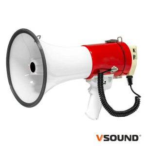 Megafone 50w BAT Recarregável 12v REC MIC USB VSOUND - (VSME50UB)