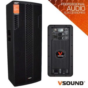 Coluna Amplificada 2x15" DSP/USB/Bluetooth 1600W VSOUND - (VSSDSP215A)