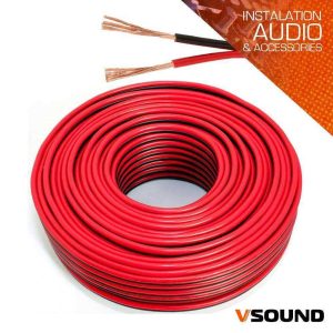 Cabo Coluna 2x0.50mm Preto/Vermelho Paralelo VSOUND - (PCC050V/25)