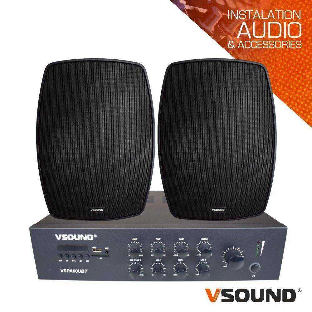 Sistema de Sonorização 120W 12/230V 100V 100m2 VSOUND - (VSPASET120B)