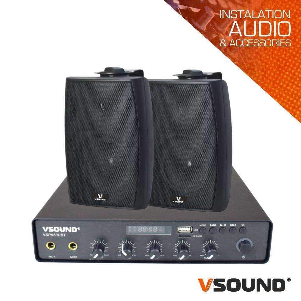 Sistema de Sonorização 100W 12/230V 100V 50m2 VSOUND - (VSPASET50B)