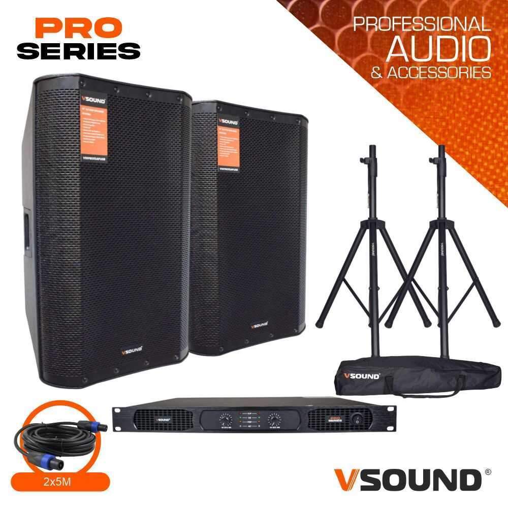 Sistema de Som Amplificado Pro Series 1400W VSOUND - (VSSPRO2000-215)
