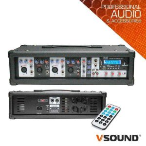 Mesa Mistura Amplificada Profissional 4 Canais 240W VSOUND - (XTREME POWER 4UMB)
